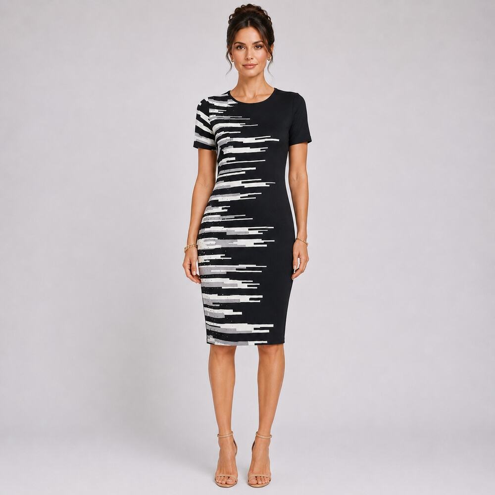 Ming Wang Knit Dress Normcore Cocktail Business EUC Size PXL
